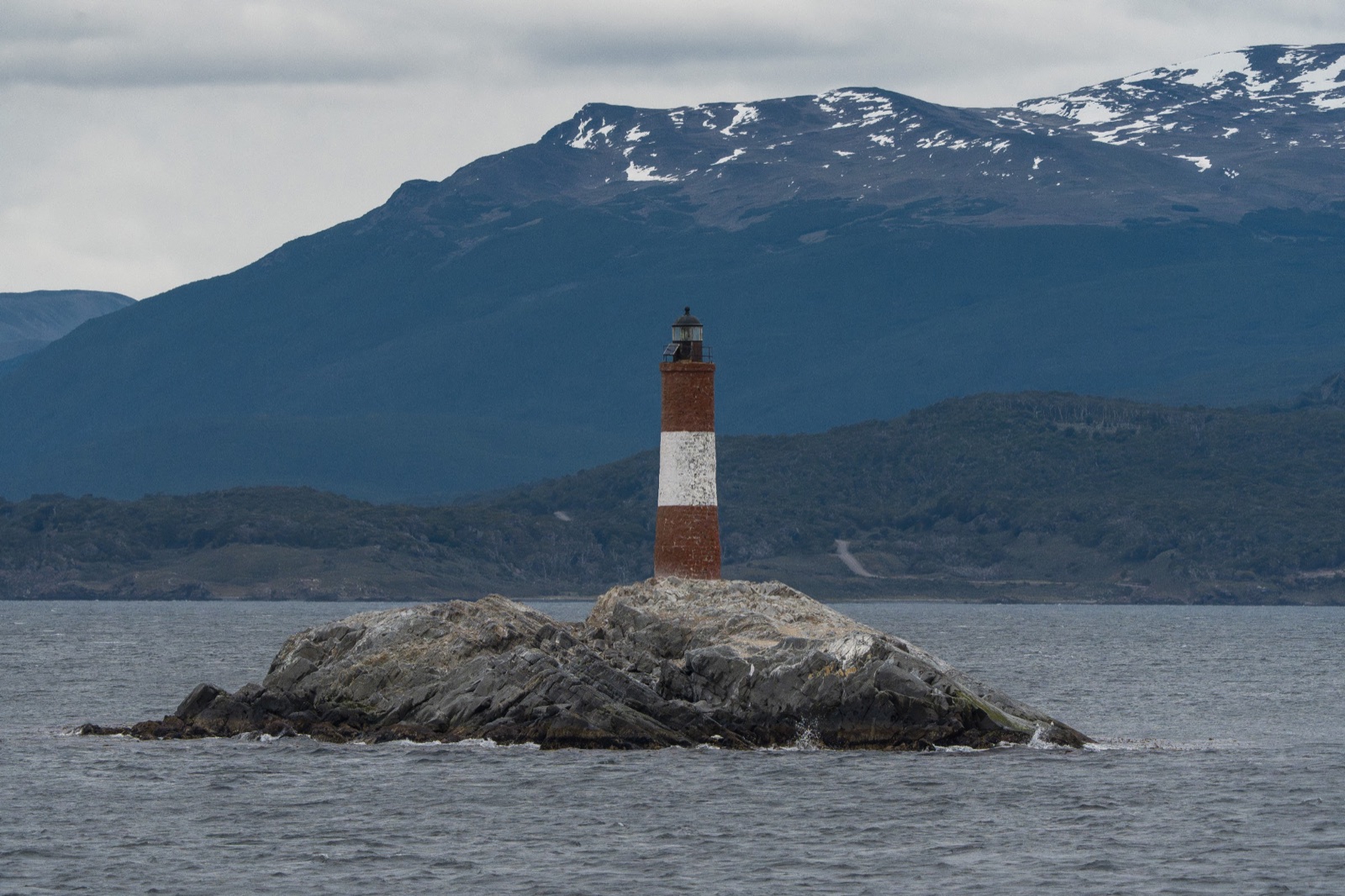 Les Éclaireurs lighthouse on its islet in the Beagle Channel